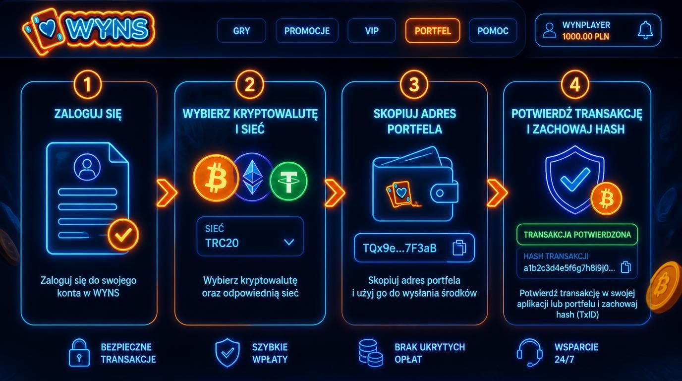 Cztery kroki wpłaty kryptowalutą